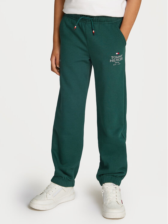 Gyerek Melegítő alsó Tommy Hilfiger, Méret: 8Y, Zöld, Logo Print KB0KB09244
