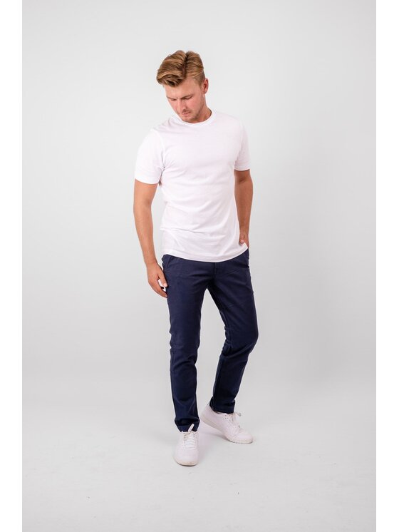 TeeShoppen TeeShoppen Chinosy 'Perform Collection' Granatowy Regular Fit