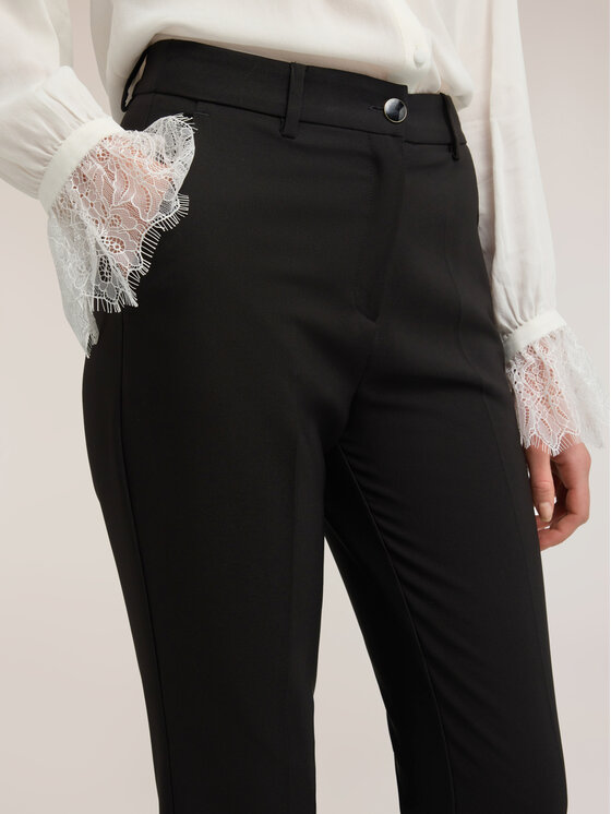 Motivi Motivi Pantaloni di tessuto P07KQ004962N033 Nero Regular Fit