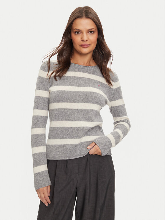 Tommy Hilfiger Tommy Hilfiger Пуловер WW0WW44161 Сив Regular Fit