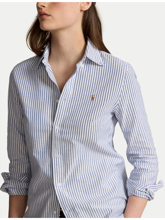 Polo Ralph Lauren Polo Ralph Lauren Marškiniai 211941508001 Mėlyna Slim Fit