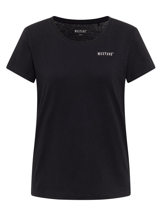 Mustang Mustang Футболка Alma 1016748 Чорний Regular Fit