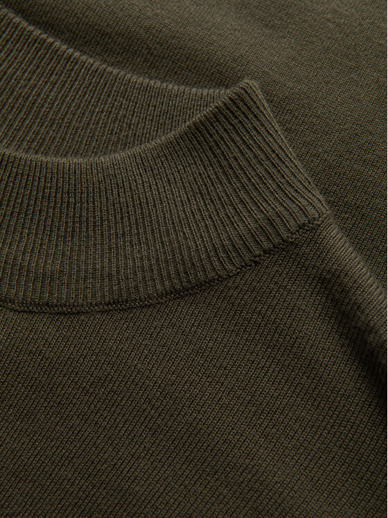 Ombre Ombre Svetr OM-SWTN-0100 Khaki Regular Fit