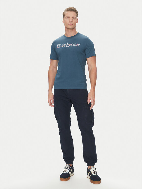 Barbour Barbour T-Shirt Devon MTS1391BU18 Granatowy Regular Fit