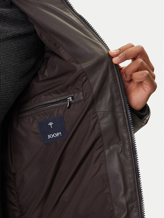 JOOP! JOOP! Kurtka skórzana 17 Loman 80000852 Brązowy Regular Fit