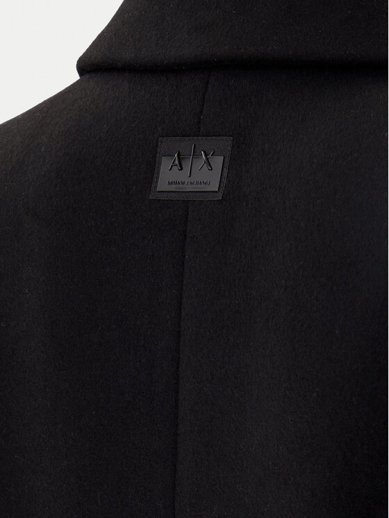 Armani Exchange Armani Exchange Płaszcz wełniany XW000716 AF16206 UC001 Czarny Slim Fit