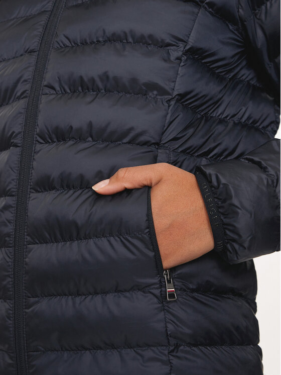 Tommy Hilfiger Tommy Hilfiger Bunda pro přechodné období Global Stripe WW0WW42046 Tmavomodrá Regular Fit