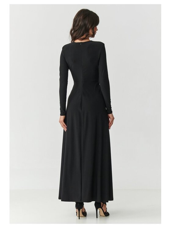 Makadamia Makadamia Sukienka wieczorowa M906 Czarny Loose Fit