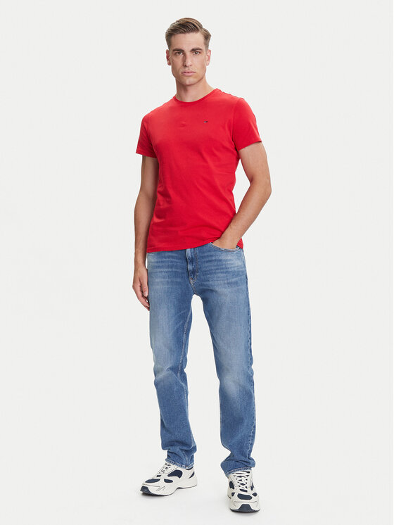 Tommy Jeans Tommy Jeans Тишърт DM0DM04411 Червен Slim Fit
