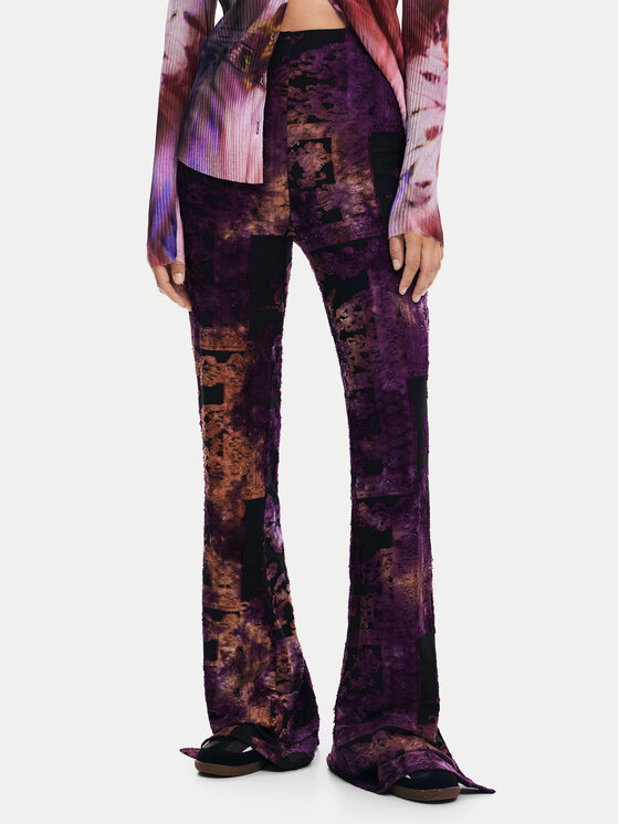 Desigual Desigual Hlače Lua 24WWPK05 Ljubičasta Slim Fit