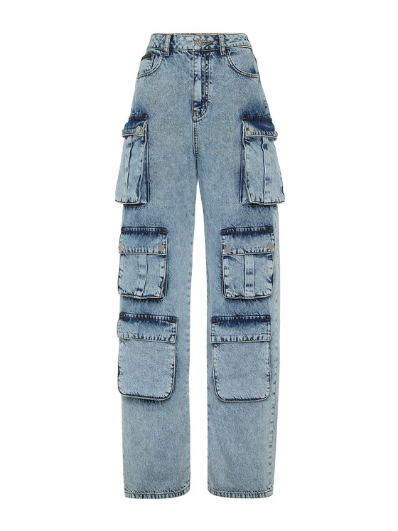 PHILIPP PLEIN PHILIPP PLEIN Jeansy 24731 Světle modrá Cargo Fit