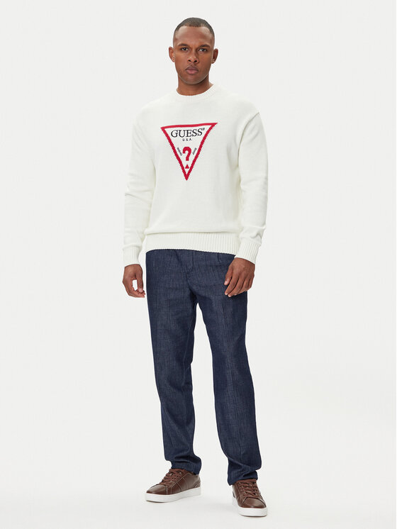 Guess Jeans Guess Jeans Džemperis M4BR32 Z3HM1 Écru Regular Fit