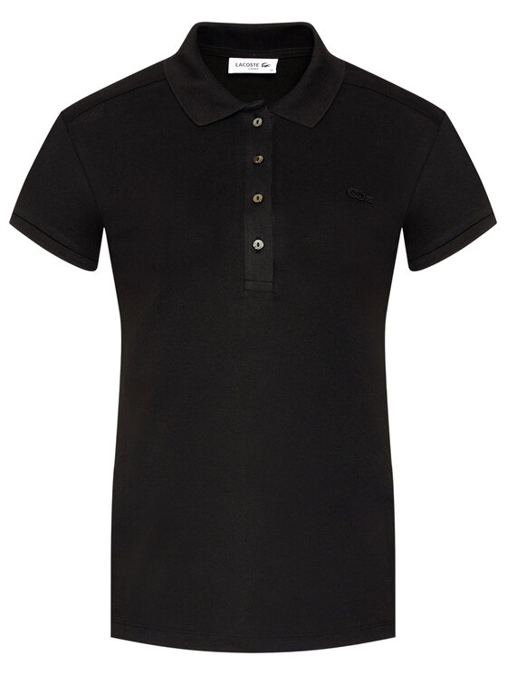 Lacoste Lacoste Тениска с яка и копчета PF5462 Черен Slim Fit