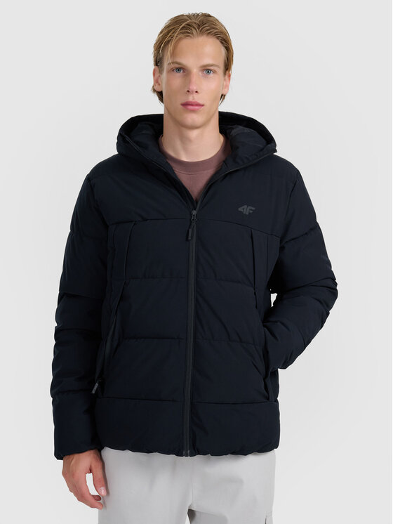 4F 4F Kurtka puchowa URBAN COMMUTER Czarny Regular Fit