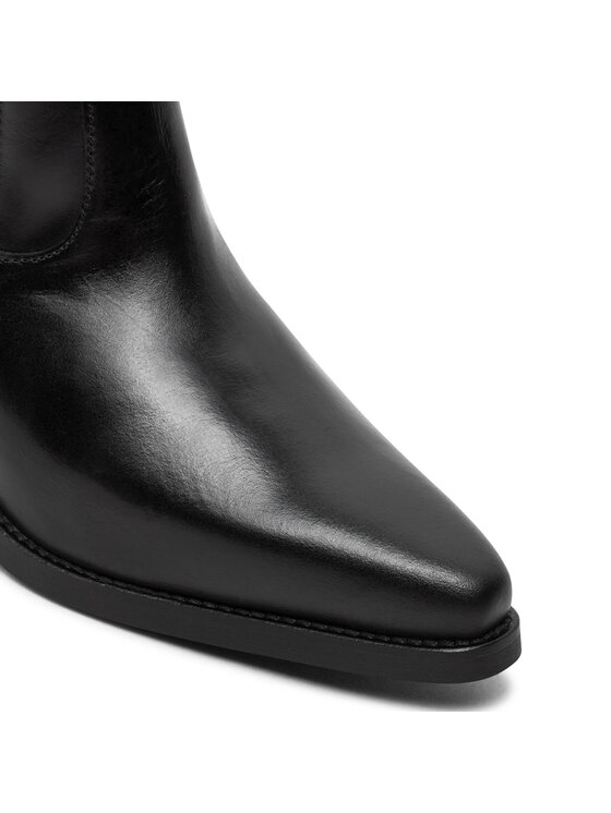 Tommy Hilfiger Tommy Hilfiger Μποτάκια Th Leather Cowboy Boot FW0FW08033 Μαύρο