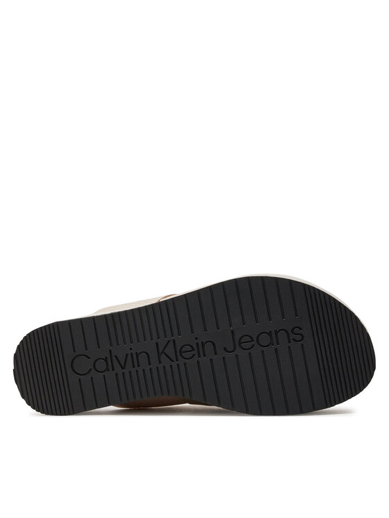 Calvin Klein Jeans Calvin Klein Jeans Iešļūcenes Flatform Sandal Webbing In Mr YW0YW01361 Bēšs