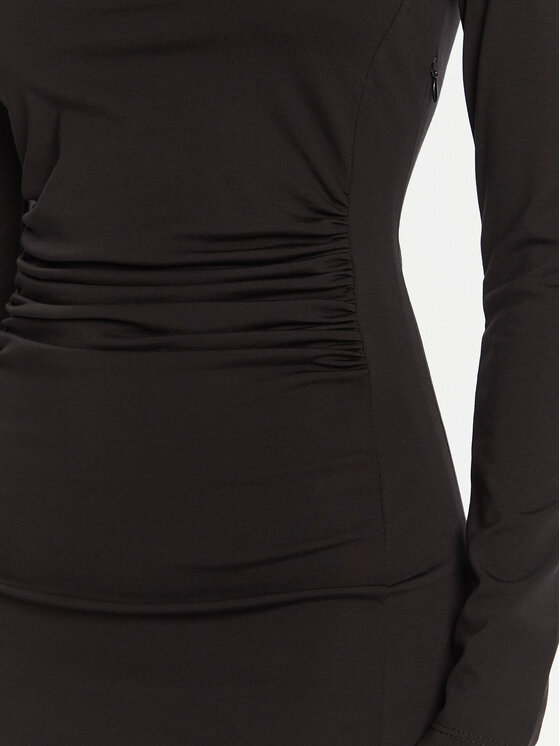 KAOS KAOS Φόρεμα κοκτέιλ Abiti RI1MA002 0001 Μαύρο Slim Fit