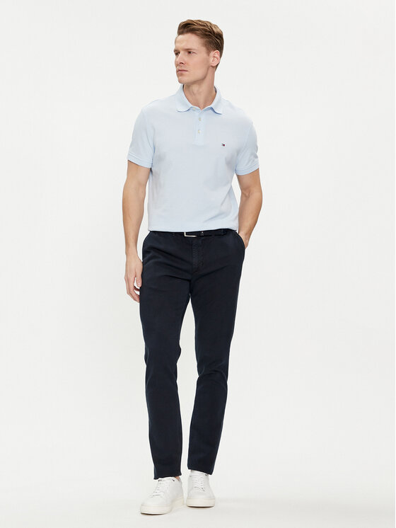 Tommy Hilfiger Tommy Hilfiger Chinosy Bleecker MW0MW33910 Granatowy Slim Fit