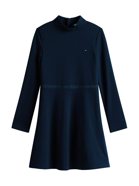 Tommy Hilfiger Tommy Hilfiger Kleid für den Alltag Essential Skater KG0KG08790 S Dunkelblau Regular Fit