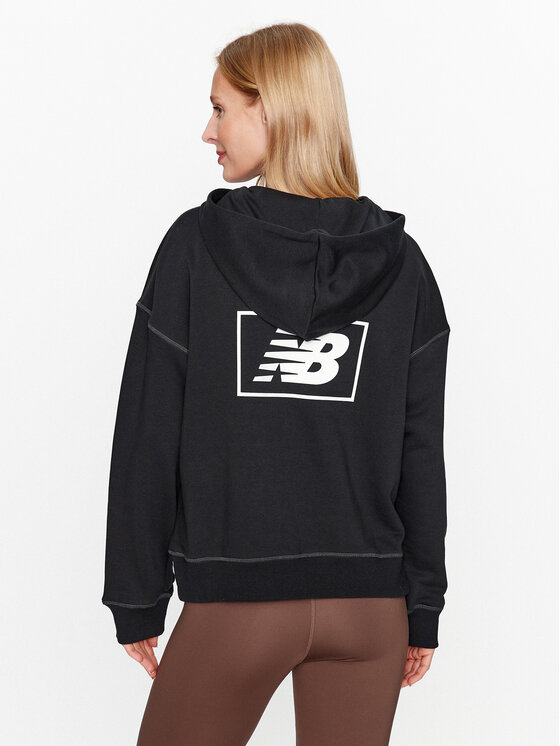 New Balance New Balance Bluza Essentials French Terry Hoodie WT33512 Czarny Regular Fit