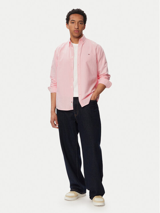Tommy Jeans Tommy Jeans Krekls Oxford DM0DM21298 Gaiši rozā Regular Fit