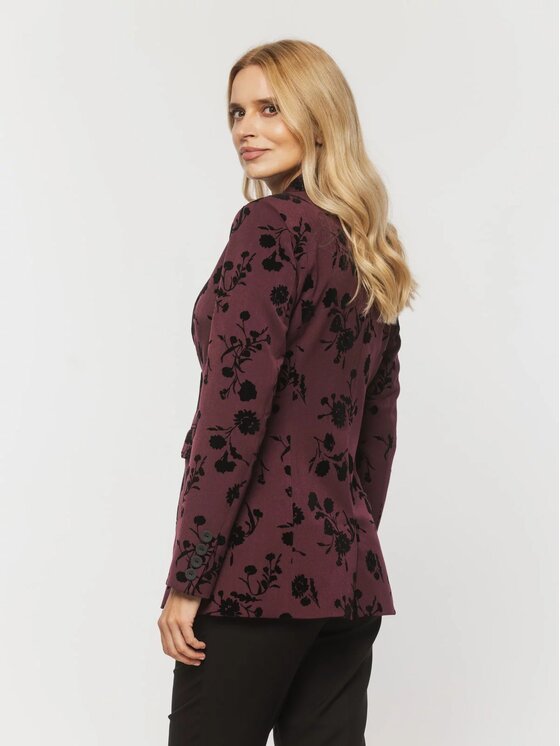 Willsoor Willsoor Marynarka 68164 Bordowy Modern Slim Fit