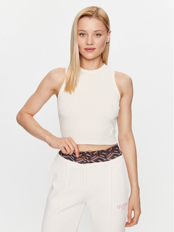 Guess Guess Top V3GP19 K8RT2 Bež Slim Fit