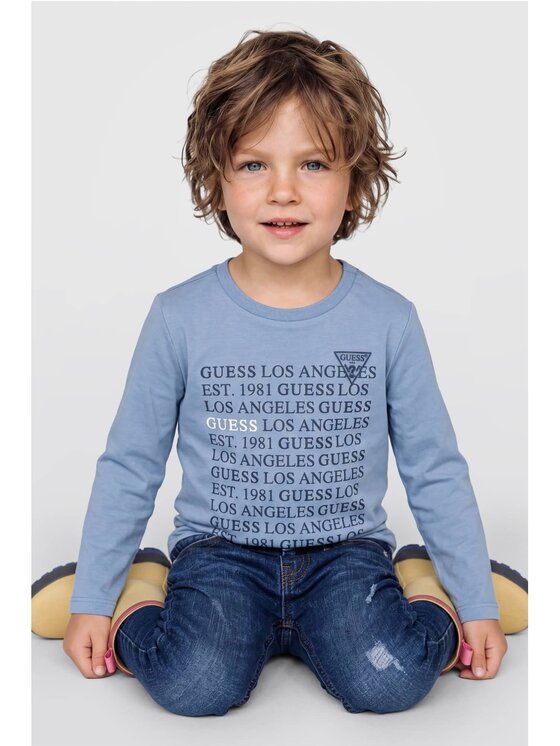 Guess Kids Guess Kids T-Shirt 185388 Niebieski Classic Fit