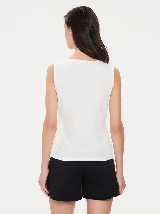 Sisley Sisley Top 3I1XLH00S Biały Regular Fit