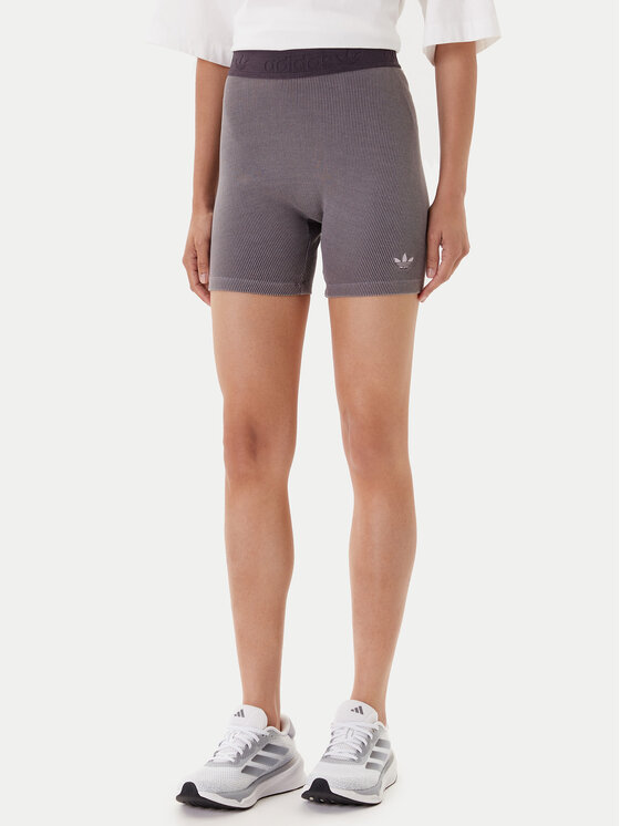 adidas adidas Pantaloni scurți ciclism Essentials Rib JW3592 Gri Slim Fit
