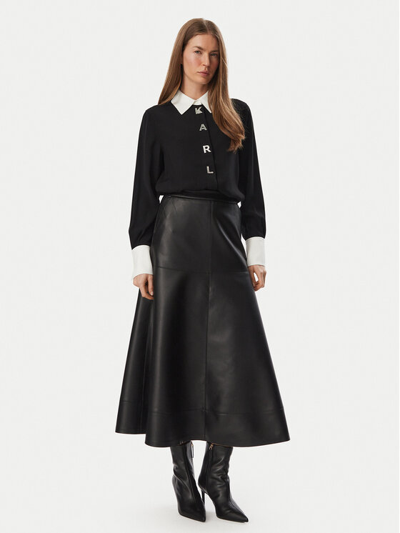 KARL LAGERFELD KARL LAGERFELD Πουκάμισο B4W11010 Μαύρο Regular Fit