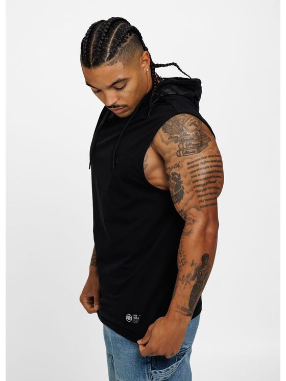 PITBULL PITBULL Tank top Tank Czarny Regular Fit