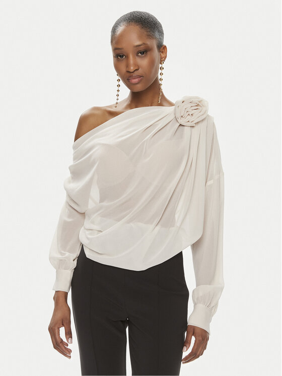 Kontatto Kontatto Bluse B446F Écru Regular Fit