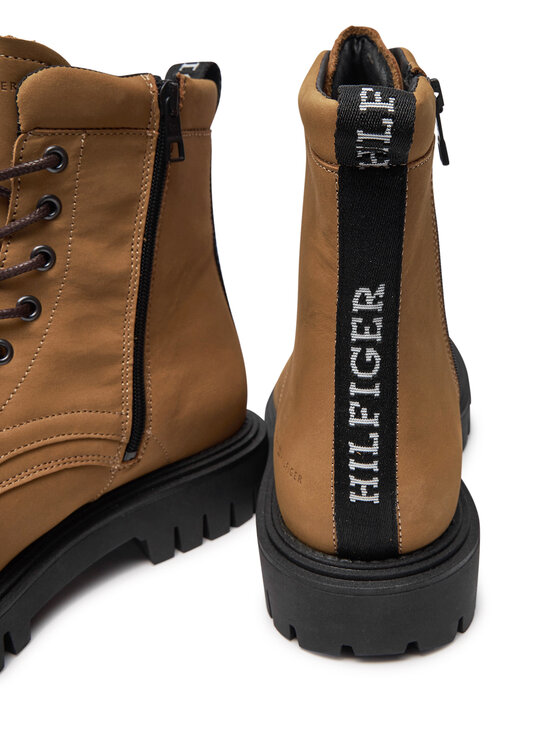 Tommy Hilfiger Tommy Hilfiger Trapery Casual Hilfiger Chunk Z Nbk Boot FM0FM05149 Brązowy