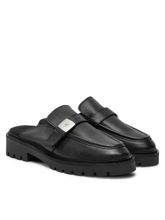 Calvin Klein Jeans Calvin Klein Jeans Şlapi Flatform Slipon Mg Lth YW0YW01655 Negru