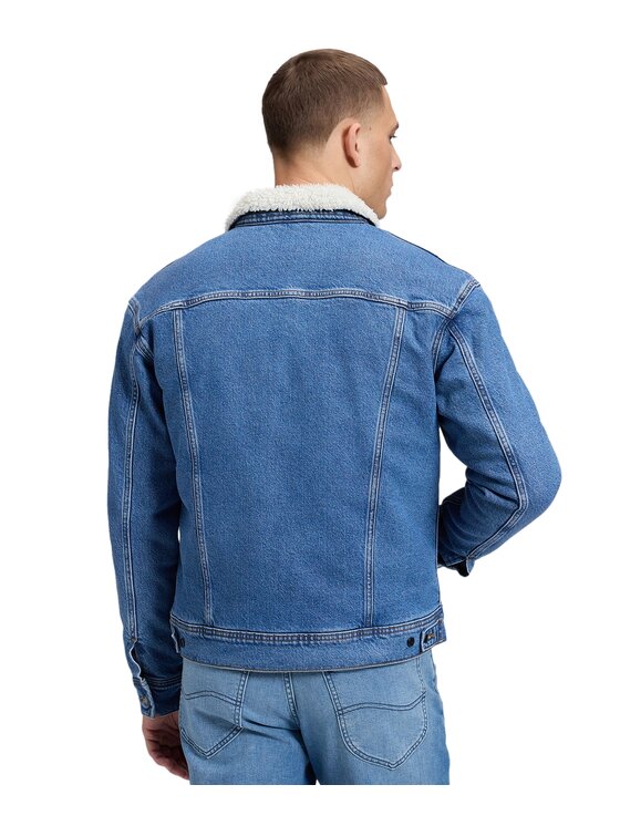 Lee Lee Kurtka jeansowa 112386295 Niebieski Relaxed Fit