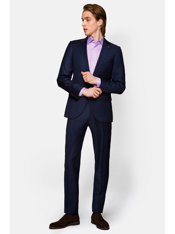 Lancerto Lancerto Garnitur GA073121000007 Granatowy Regular Fit