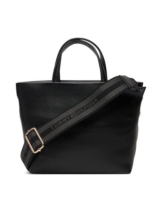 Tommy Hilfiger Tommy Hilfiger Ročna torba Th Logotape AW0AW17694 Črna