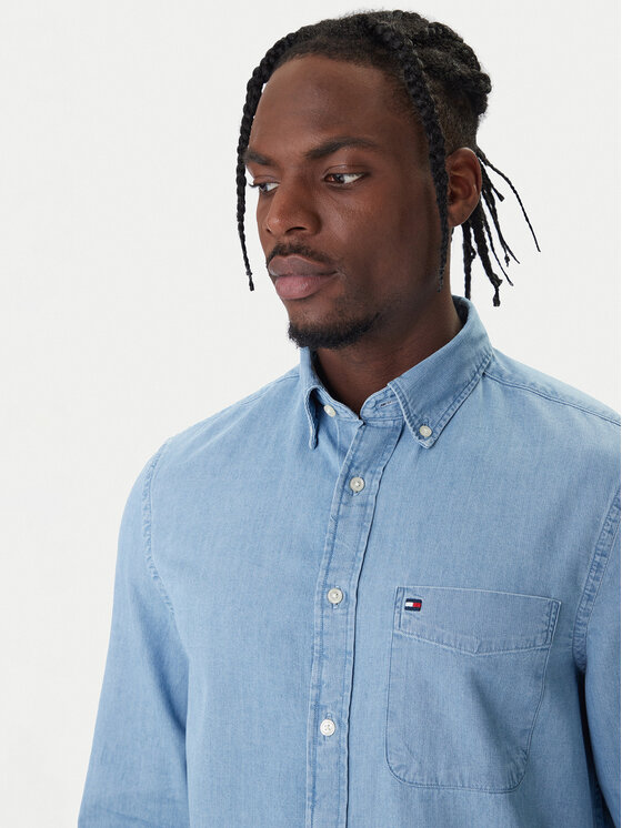 Tommy Hilfiger Tommy Hilfiger Джинсова сорочка Bedford MW0MW41689 Голубий Regular Fit