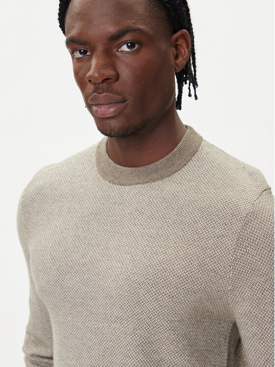 BOSS BOSS Пуловер H-Hestro 50549986 Кафяв Regular Fit