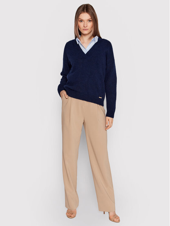 Maglione Nora 10103293 Blu scuro Relaxed Fit