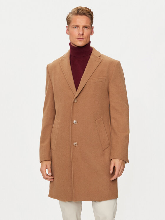 Pierre Cardin Pierre Cardin Volneni plašč C4 83100.6130 Rjava Regular Fit