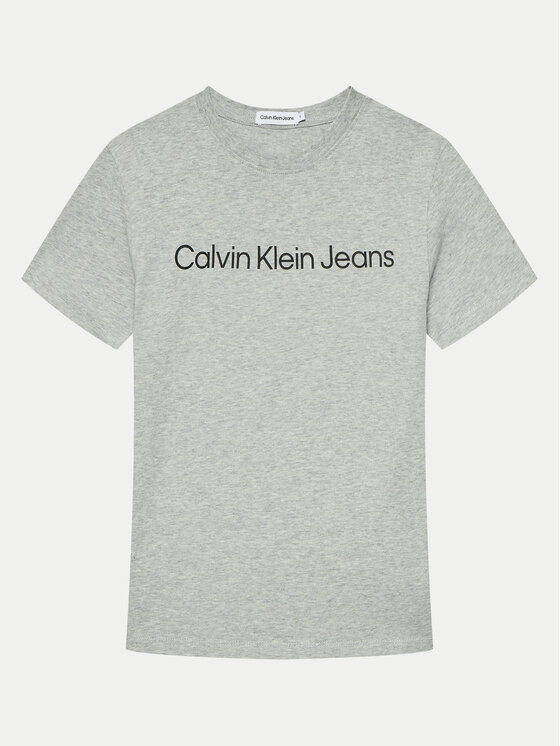 Calvin Klein Jeans Tričko IU0IU00599 D Sivá Regular Fit