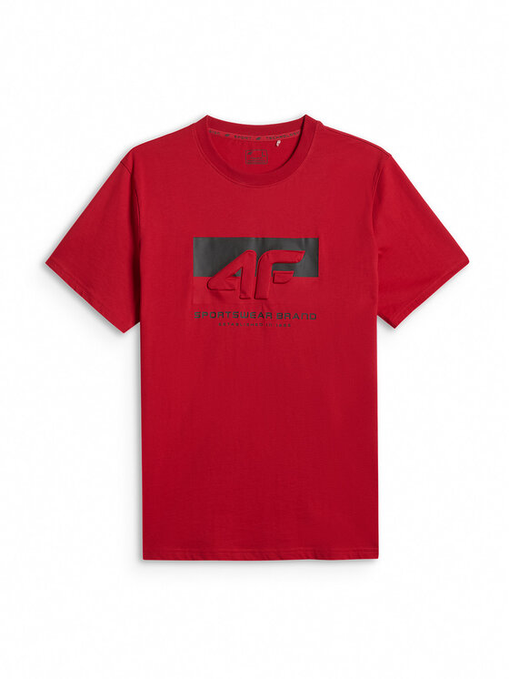 4F 4F T-Shirt SPORTS CLUB Czerwony Regular Fit