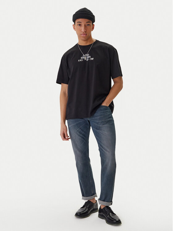 G-Star Raw G-Star Raw T-Shirt Multi Technique D29296-E385 Černá Relaxed Fit