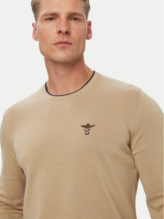 Aeronautica Militare Aeronautica Militare Πουλόβερ 262MA1631UL00506 Μπεζ Regular Fit