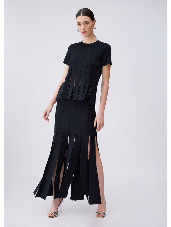 Liu Jo Liu Jo Spódnica maxi CA6095MS55N22222 Czarny Regular Fit