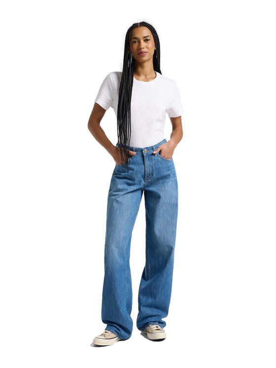 Lee Lee Jeansy 112367528 Niebieski Loose Fit