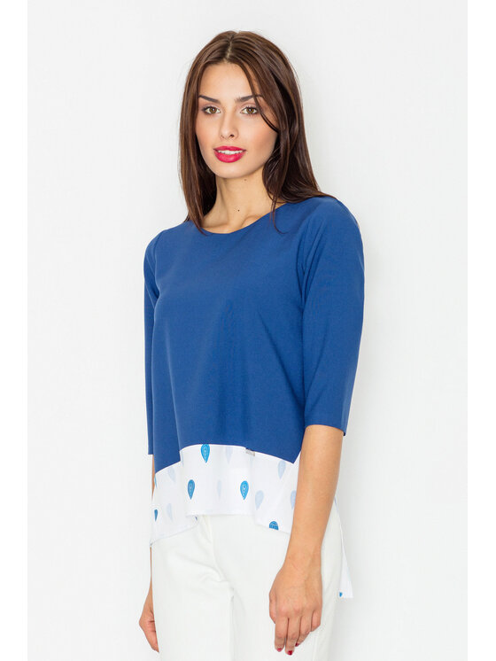 FIGL FIGL Bluzka M525 Kolorowy Regular Fit
