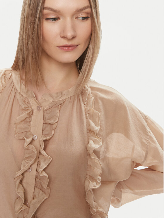 Kontatto Kontatto Bluse B400C Beige Regular Fit